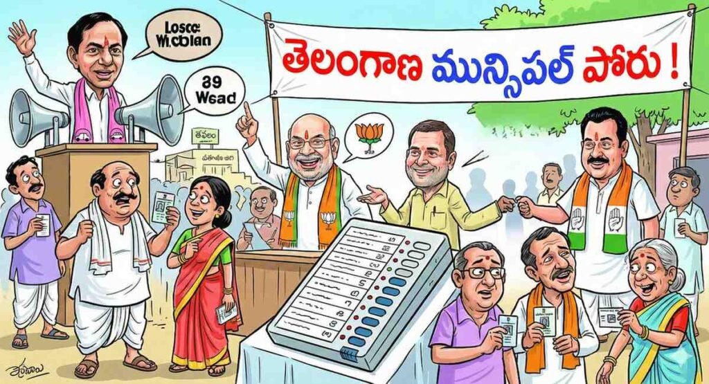తెలంగాణలో మున్సిపల్ ఎన్నికలు: పార్టీలు, పరిణామాలు మరియు లాభ-నష్టాలు