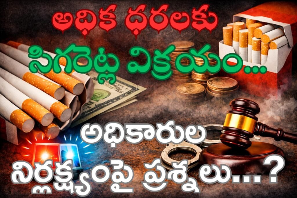 అధిక ధరలకు సిగరెట్ల విక్రయం…అధికారుల నిర్లక్ష్యంపై ప్రశ్నలు?
