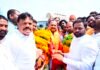 టీపీసీసీ చీఫ్కు దామెర క్రాస్ రోడ్లో* “ఘన స్వాగతం”