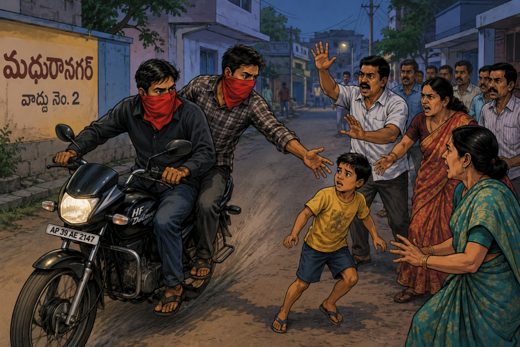మధురానగర్‌లో పిల్లలని ఎత్తుకెళ్లే యత్నం.. అప్రమత్తమైన స్థానికులతో దుండగులు పరార్